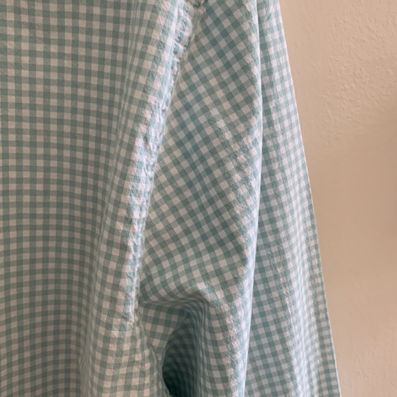 J. Crew Stretch Green Gingham Checkered Button-Down Shirt Men's XXL - Picture 7 of 7